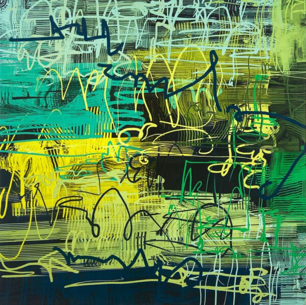 Scarf on canvas Green
