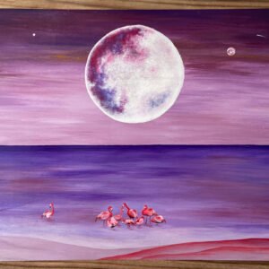 Moonlight Flamingos VI