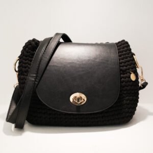 Black Crocheted Purse