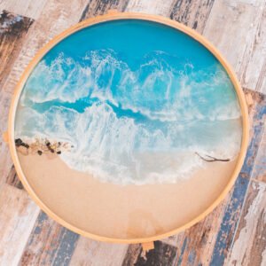 Beach Scene Resin Table