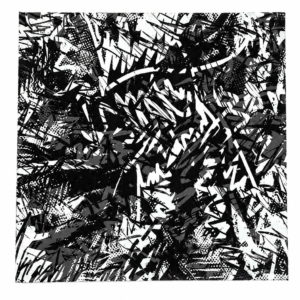 Scarf on canvas Black