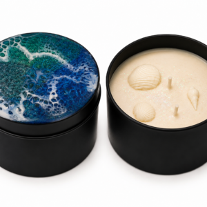 resin candle black