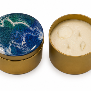 resin candle gold