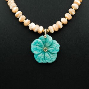 Gemstone Flower Necklace (MK NL-23)