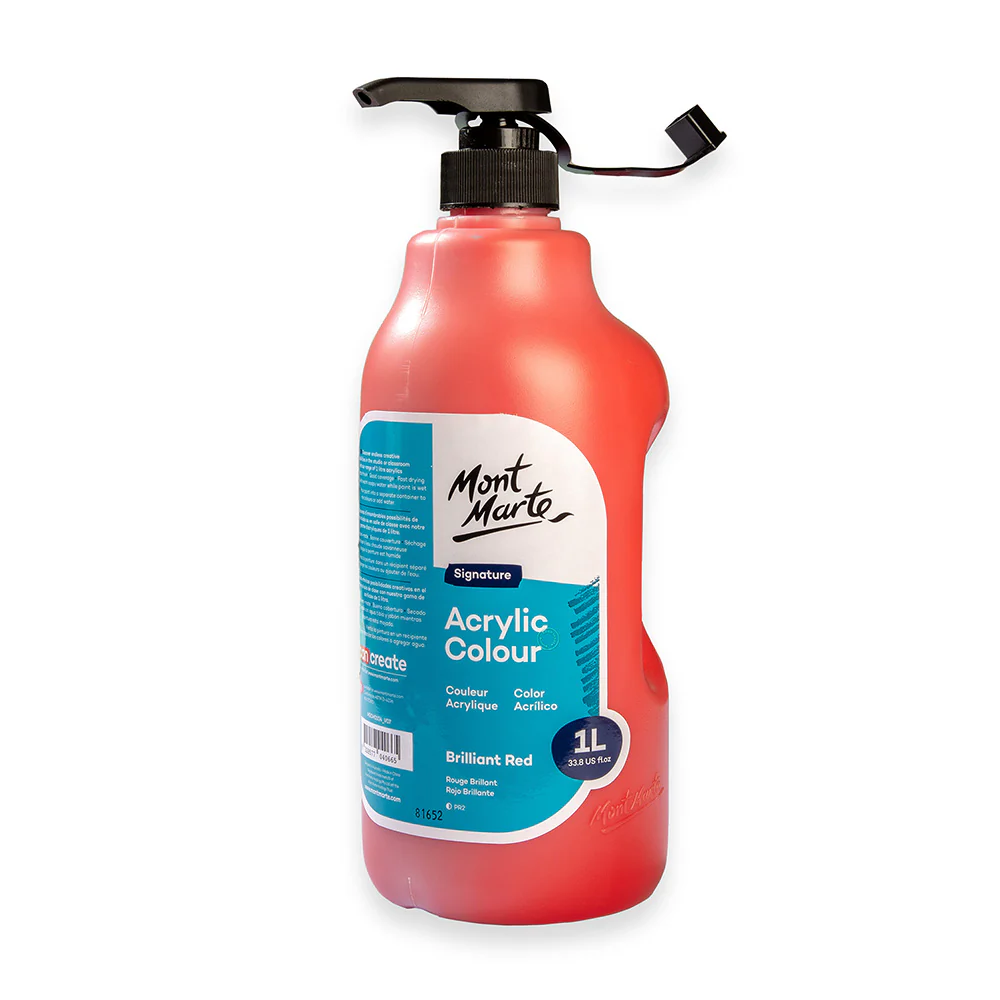 Acrylic Colour Signature 1L - Brilliant Red