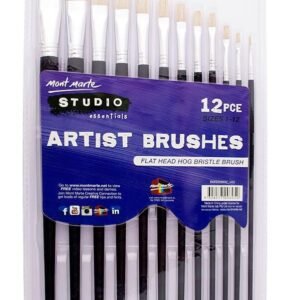 Brushes 12pc Flat 1-12
