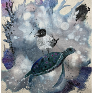 Sea Turtle & Bird