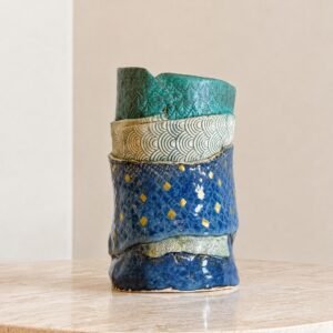 BLUE STRATA VASE