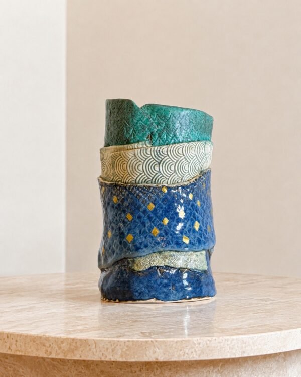 Blue Strata Vase