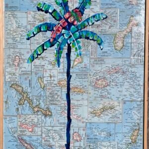 Banana Tree On Blue Maps