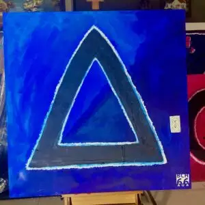 PLUGGED IN BLUE TIANGLE