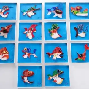 Wooden Fish Painting